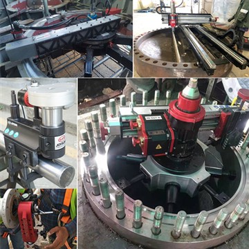 Multi-veldtoepassing van draagbare machines en tools voor bewerkingsservice ter plaatse